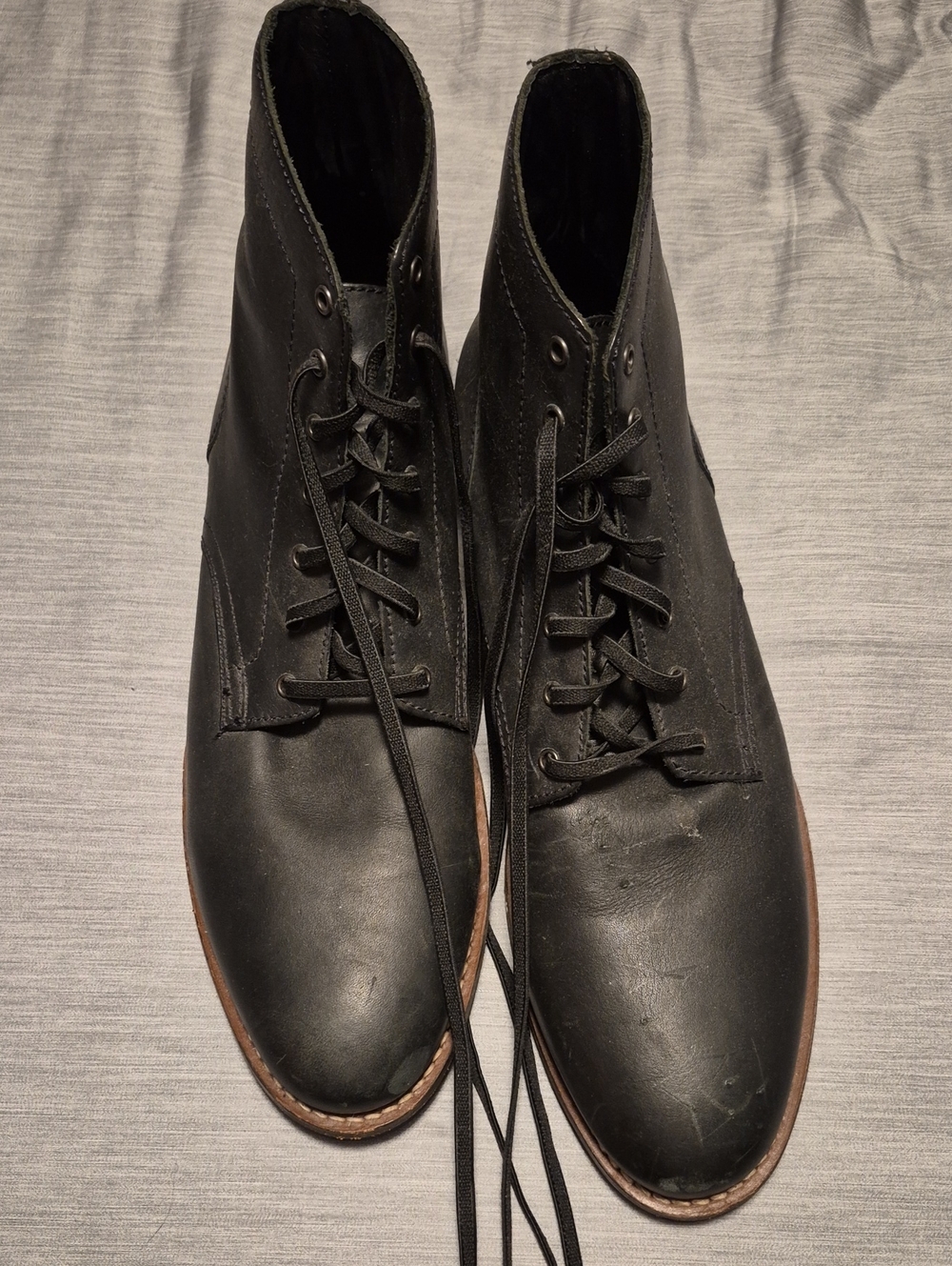 Thursday Boot Company Black Leather Lace-Up Chukka Boots